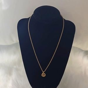 Dior gold chain and pendant